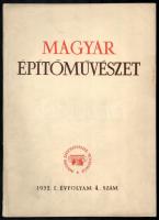 1952 Magyar Építőművészet I. évf. 2. és 4. számai. Bp., É. M. Építőipari Könyv- és Lapkiadó Vállalat...