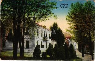 1916 Pöstyén, Piestany; park sor / street view (EB)