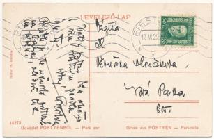 1919 Pöstyén, Piestany; Park sor / street view, villas