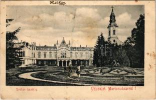 1903 Martonvásár, Dréher kastély + "BUDAPEST-PRAGERHOF 7." vasúti mozgóposta (fl)