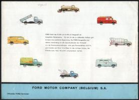 cca 1960 Ford G-350, G-600, G-700 teherautók német nyelvű, képes ismertető prospektusa, 6 sztl. lev