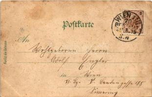 1899 (Vorläufer) Lajtabruck, Bruck and der Leitha; K.k. Militär Conserven Fabrik, Rathaus am Kaiser ...