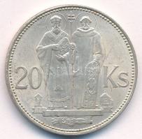 Szlovákia 1941. 20K Ag "Cirill és Metód" T:AU Slovakia 1941. 20 Korun Ag "St. Kyrill and St. Methodius" C:AU Krause KM#7.1