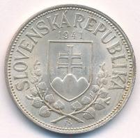 Szlovákia 1941. 20K Ag "Cirill és Metód" T:AU Slovakia 1941. 20 Korun Ag "St. Kyrill ...