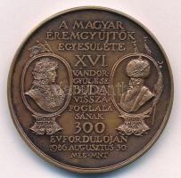 Lapis András (1942-) 1986. "MÉE XVI. Vándorgyűlés / Buda visszafoglalásának 300. évfordulója" bronz emlékérem (42,5mm) T:UNC,AU Adamo BP17