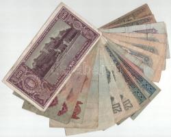 9db Vörös Hadsereg vegyes pengő + 8db vegyes pengő bankjegy T:F-VG