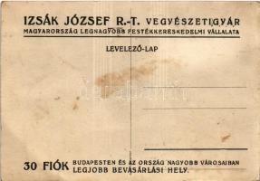 Síelő Mickey egér, téli sport. Klösz korai Disney képeslap. Hátoldalon Izsák József rt. vegyészetigy...