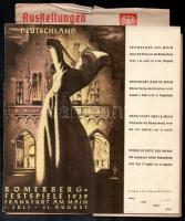 1939 Frankfurt am Main, Römerberg-Festspiele, német idegenforgalmi tájékoztató prospektus, lyukasztott, kisebb szakadással