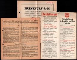 1939 Frankfurt am Main, Römerberg-Festspiele, német idegenforgalmi tájékoztató prospektus, lyukaszto...