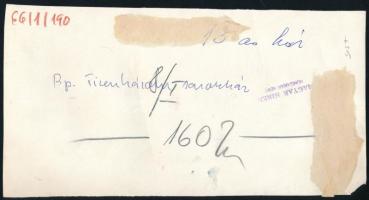 1966 Bp., "Tizenhárom sarokház", üzletek, sajtófotó, a hátoldalon feliratozott, pecséttel ...