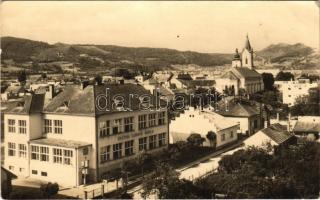 Puhó, Púchov; látkép, iskola, templom / general view, school, church (EK)