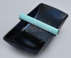 Zsolnay - Gádor István és Gorka Géza által tervezett asztali kínáló. A pesti Zsolnay gyár terméke. F...