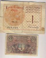 Jugoszlávia 1919. 1/2D 2K fny-sal + 1D 4K fny-sal T:III