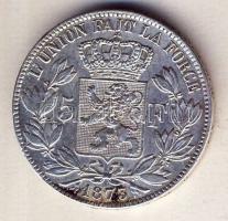 Belgium 1873. 5Fr Ag II.Lipót T:3