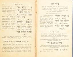 Hagadh, Erzählung von Israels Auszug aus Aegypten für die Beiden Ersten Abende des Pesach-Festes mit...