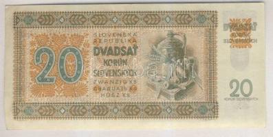 Szlovákia 1942. 20K papírránccal T:II+