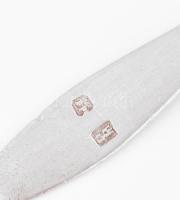 7 db ezüst kanál kiskanál, teáskanál dianás jelzéssel, 4-5-féle mesterjeggyel, nettó: 209 g