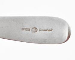Antik ezüst tálaló kanál Pest, 1842 Szteuner? mesterjeggyel 88 g
