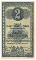 Sopronnyék / hadifogolytábor 1916. június 16. 2K arab sorozat- és sorszám T:AU  Adamo HHP-1.5