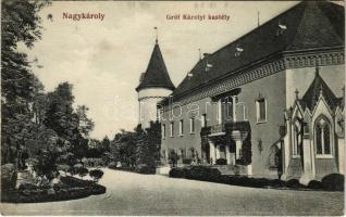 1915 Nagykároly, Carei; Gróf Károlyi kastély. Sámuel Sándor kiadása / castle (EK)