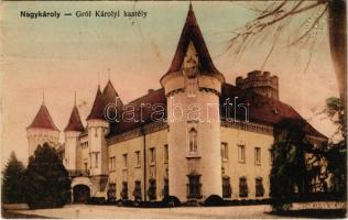 1915 Nagykároly, Carei; Gróf Károlyi kastély. Vasúti levelezőlapárusítás 4838. / castle (Rb)