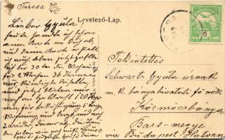 1909 Tarcsa, Tarcsafürdő, Bad Tatzmannsdorf; Sétány az állomáshoz, templom. Hönigmann Jakab kiadása ...