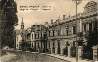 1918 Pöstyén-fürdő, Kúpele Piestany; Király sor, Amália udvar, Király villa / Königszeile / street view, villas