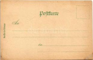 Moldava, Moldau i. Böhmen; Gasthaus zum Fischerhaus, Zollamt, Bahnhof / guest house, railway station...