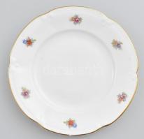 6 db Drasche virágmintás süteményes tányér. Matricás, jelzett, helyenként kis hibákkal (kopás, hajsz...