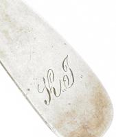 Antik ezüst kiskanál Bécs, cca 1837, 13 latos finomságjellel, EK mesterjeggyel 29 g