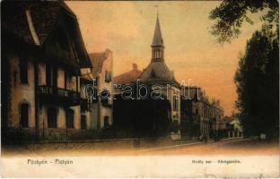 1908 Pöstyén-fürdő, Kúpele Piestany; Király sor. Kiadja Künzler / Königszeile / street view, villas (EK)