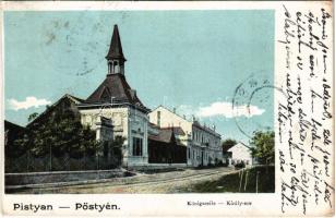 1902 Pöstyén-fürdő, Kúpele Piestany; Király sor / Königszeile / street view, villas (vágott / cut)