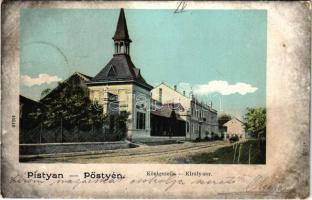 ~1910 Pöstyén-fürdő, Kúpele Piestany; Király sor / Königszeile / street view, villas (Rb)