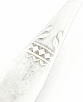 Ezüst leveses kanál plasztikus díszítéssel dianás jelzéssel, Kaumans mesterjeggyel 67 g