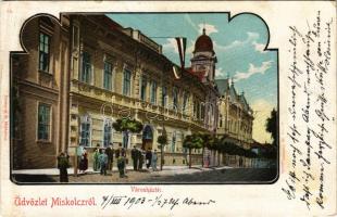 1903 Miskolc, Városház tér. Ferenczi B. kiadása (Rb)