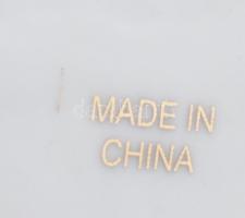 Kínai porcelán hatszemélyes kávés készlet (6-6 db csésze és alj). Matricás, jelzett, kisebb kopásnyo...