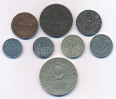 8db-os vegyes külföldi fémpénz tétel, közte Német Harmadik Birodalom 1940D 10pf Zn T:XF-F
8pcs of m...