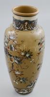 Japán váza, majmos dekorral. Kézzel festett, mázas kerámia Mondal? jelzéssel 34 cm