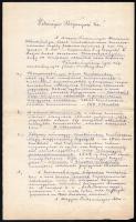 1936 Bp., Főglein Antal (1876-1964) országos főlevéltárnok saját kezűleg írt levele, "Méltóságos Főigazgató úr!" megszólítással, amelyben a Besztercebányán töltött egy hónapos szakmai tanulmányútjáról számol be. Érdekes tartalommal. Két beírt oldal, Főglein Antal autográf aláírásával.