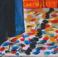 L.A. jelzéssel, van Gogh után: Arles-i kávéház. Olaj, vászon. 50x40 cm