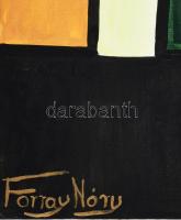 Forray Nóry (1968-): Pletykás társaság. Olaj, vászon, jelezve balra lent, hátoldalán autográf felira...