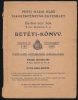 1946 Pesti Hazai Első Takarékpénztár-Egyesület betéti könyv, 12 p.