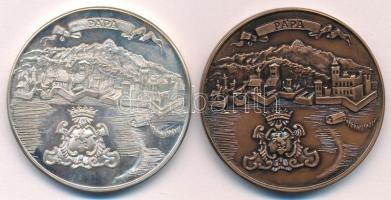 Lantos Györgyi (1953-) 1990. "MÉE Pápa / Éremgyűjtők 20. Vándorgyűlése" Ag és bronz emléké...