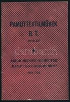 1948 Pamuttextilművek Rt. képes gyár- és termékismertető prospektus, magyar és orosz nyelvű, minimálisan sérült, 8 p.