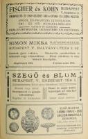 1908-1924 Budapesti Férfi-Szabók Ipartestülete tagsági könyv, benne rengeteg bélyeggel (6 oldalon), ...