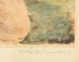 Iványi Grünwald Béla (1867-1940) - Prihoda István (1891-1956) : Legény. Színezett rézkarc, papír, je...