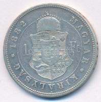 1882KB 1Ft Ag "Ferenc József / Barokk címer" T:VF
Adamo M15