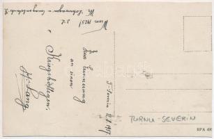 1917 Turnu Severin, Szörényvár; Josef Lang matróz a gépházban / K.u.k. Kriegsmarine Matrose / Austro...