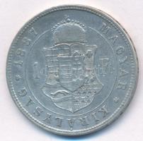 1887KB 1Ft Ag "Ferenc József / Barokk címer" T:XF,VF kis ph
Adamo M15