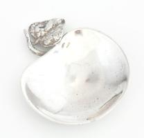 Ezüst(Ag) alma formájú ékszertartó tálka, jelzett, 6,37,7×1 cm, nettó: 21,2 g